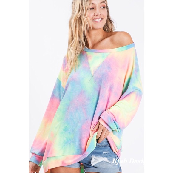 💖LAST! Softest Terry Pastel Tie Dye Pullover - Picture 5 of 10